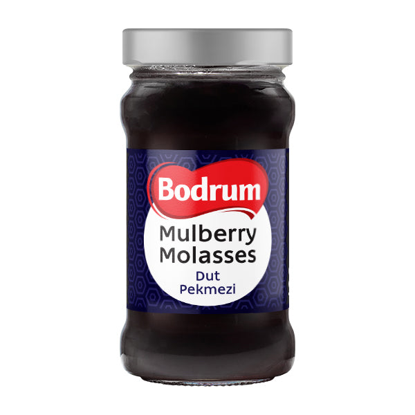 Jar of Bodrum Mulberry Molasses on a white background