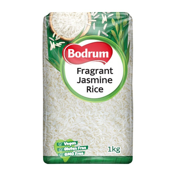 Bag of Bodrum Fragrant Jasmine Rice on a white background