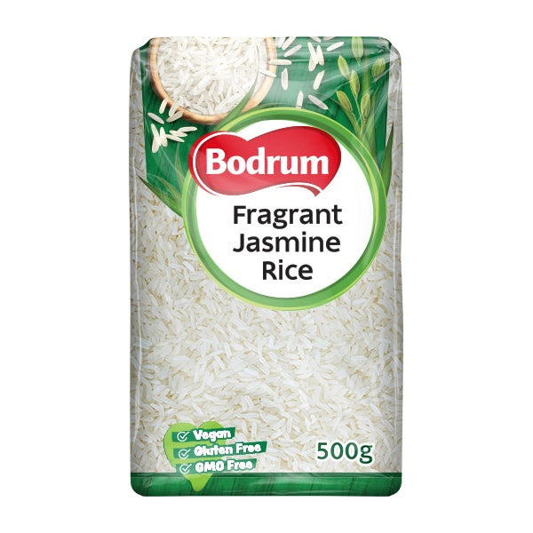 Bag of Bodrum Fragrant Jasmine Rice on a white background