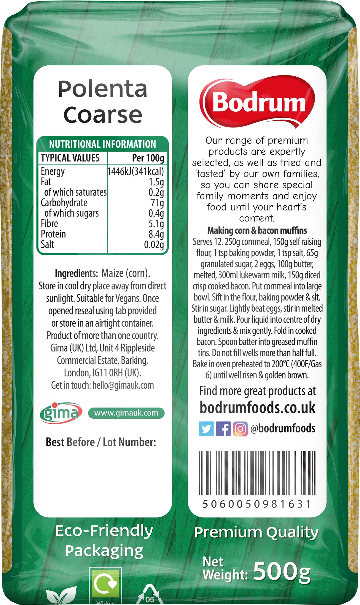 Bodrum Coarse Polenta Bramata 500g