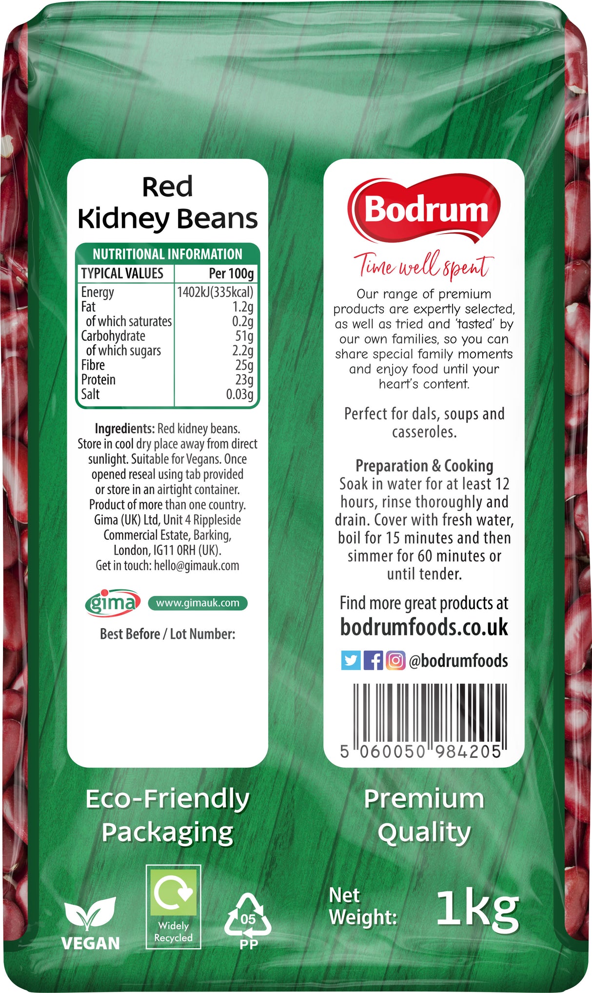 Bodrum Red Kidney Beans 1kg