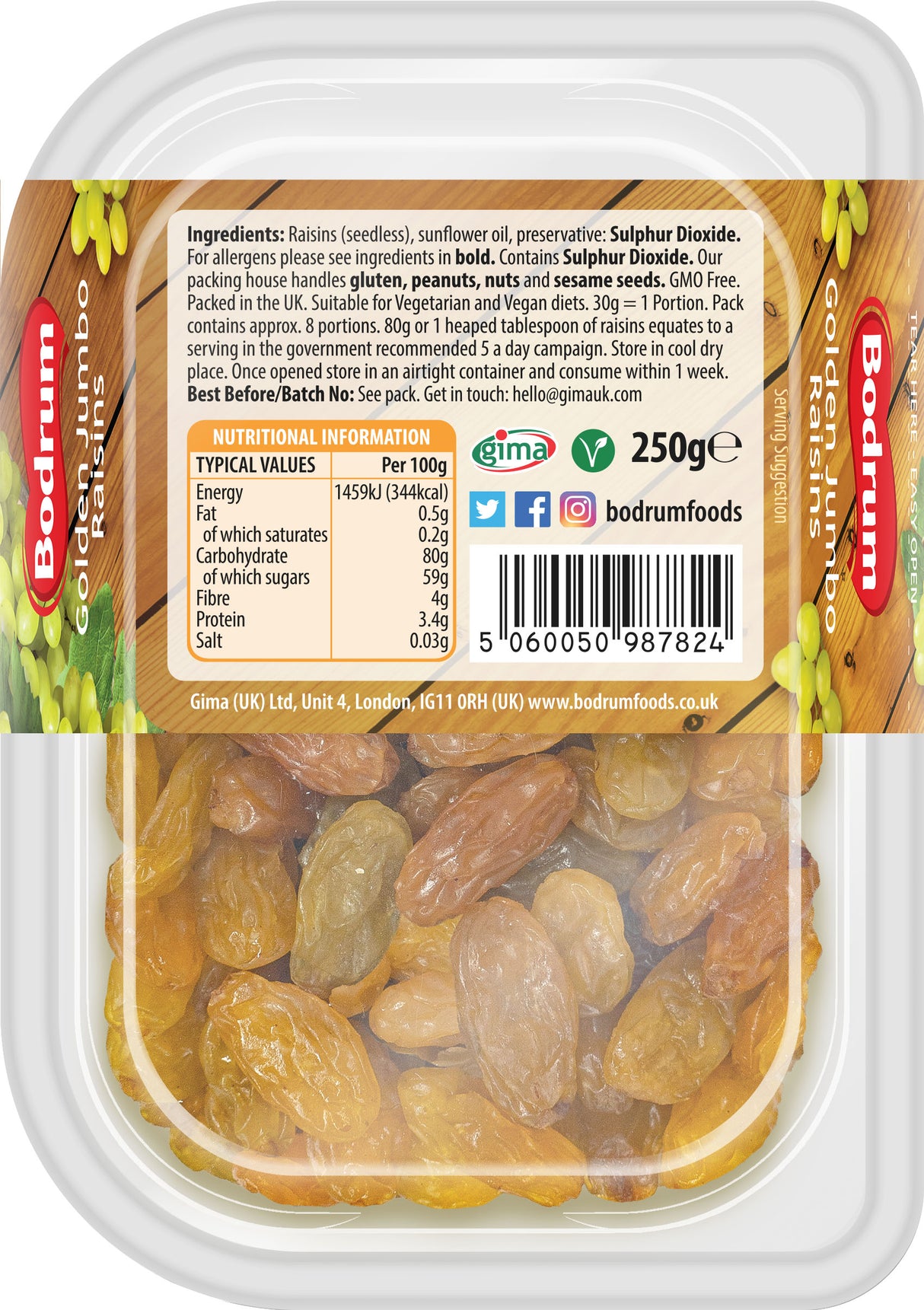 Bodrum Golden Jumbo Raisins 250g