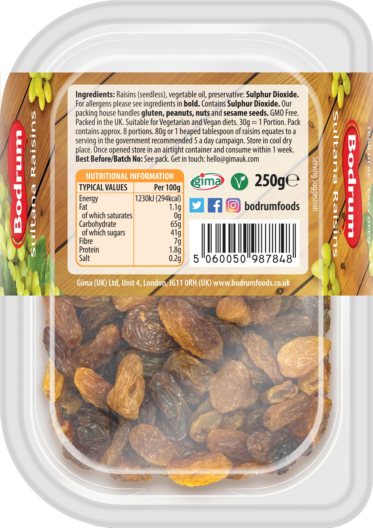 Bodrum Sultana Raisins 250g
