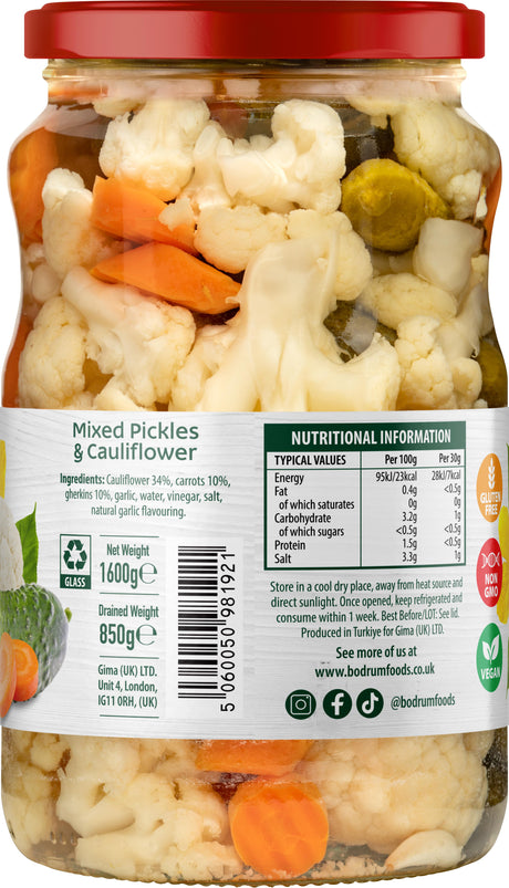 Bodrum Mixed Pickles & Cauliflower 1.6kg