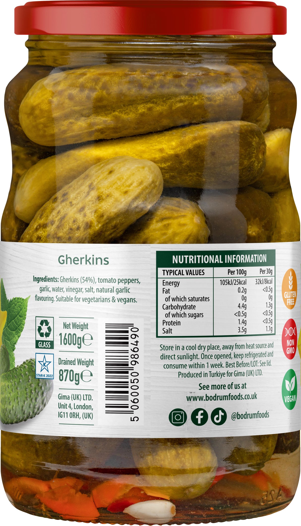 Bodrum Gherkins 1.6kg
