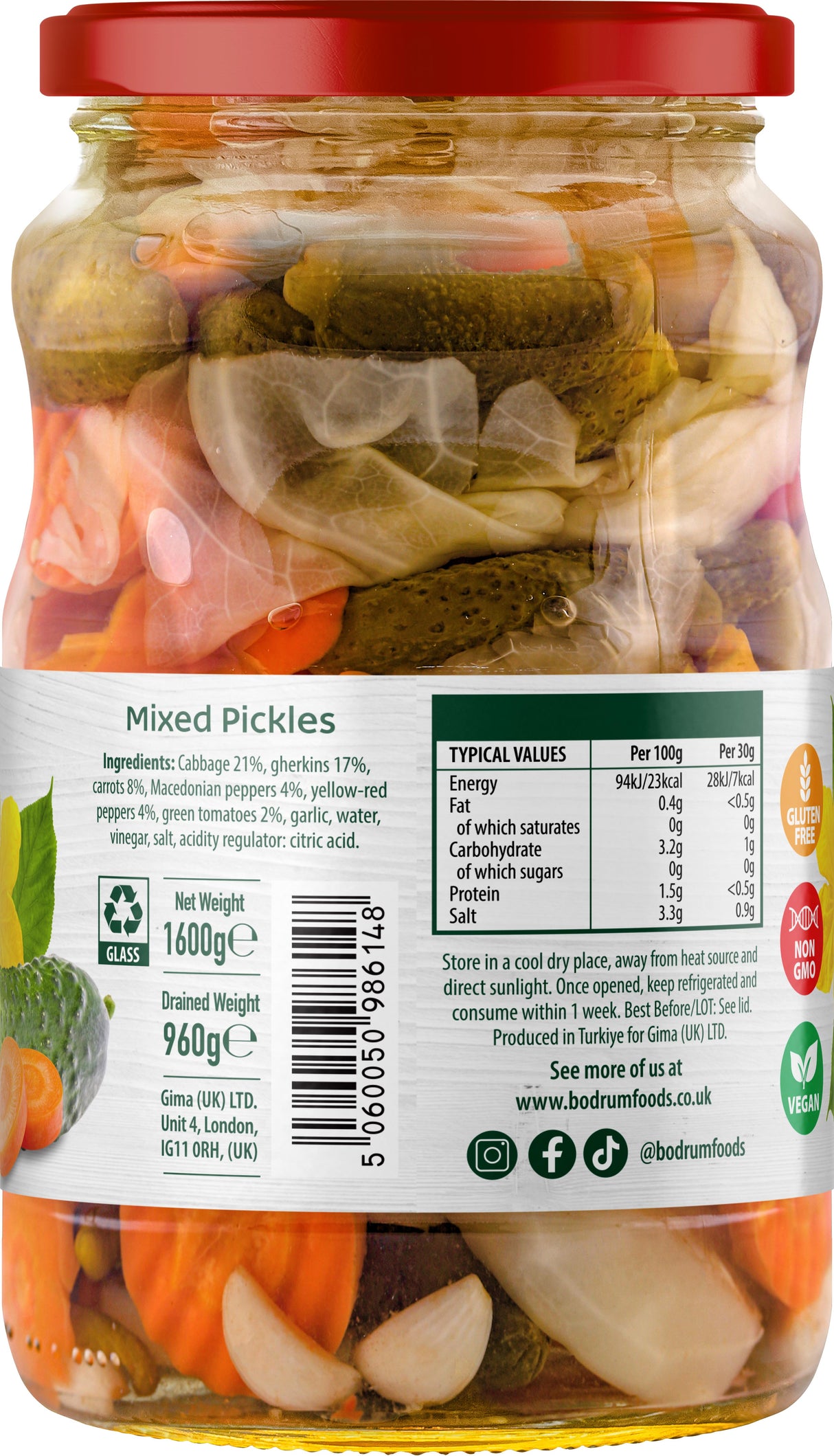 Bodrum Pickled Vegetables Mix 1.6kg