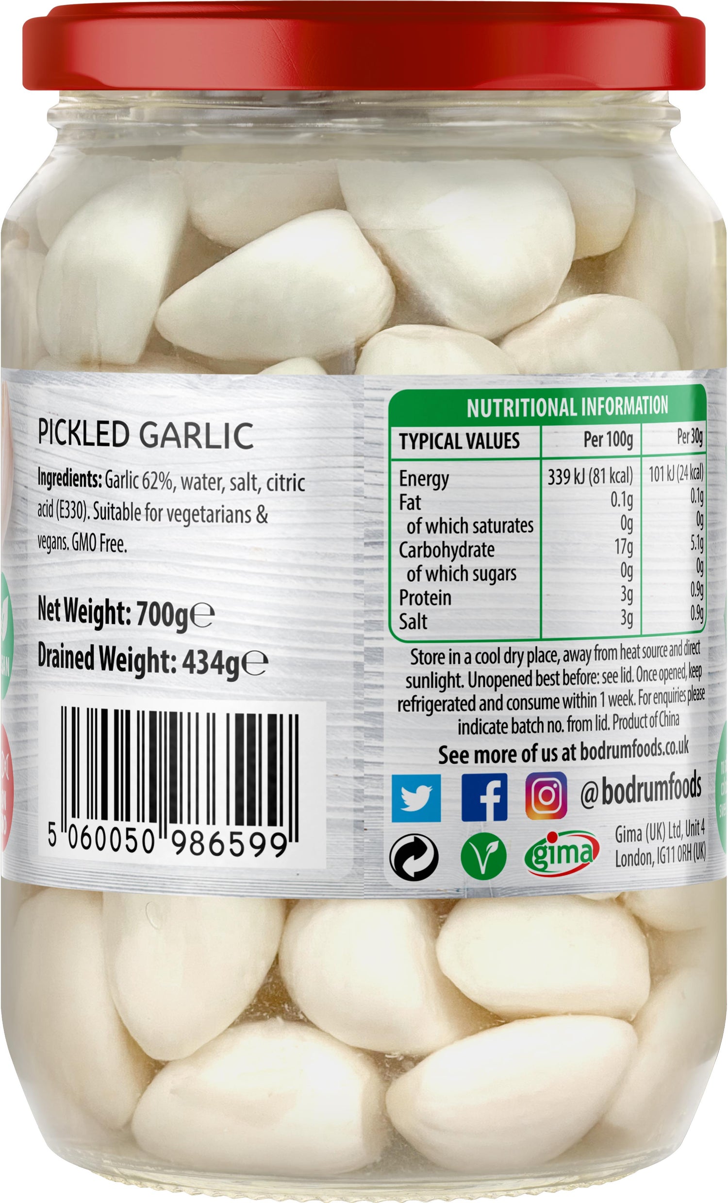 Bodrum Pickled Garlic 700g