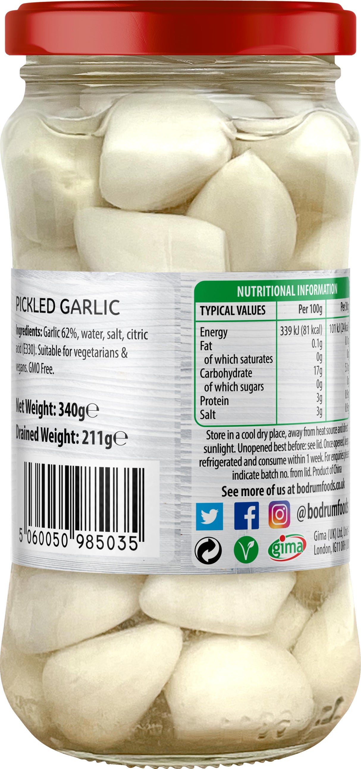 Bodrum Pickled Garlic 340g