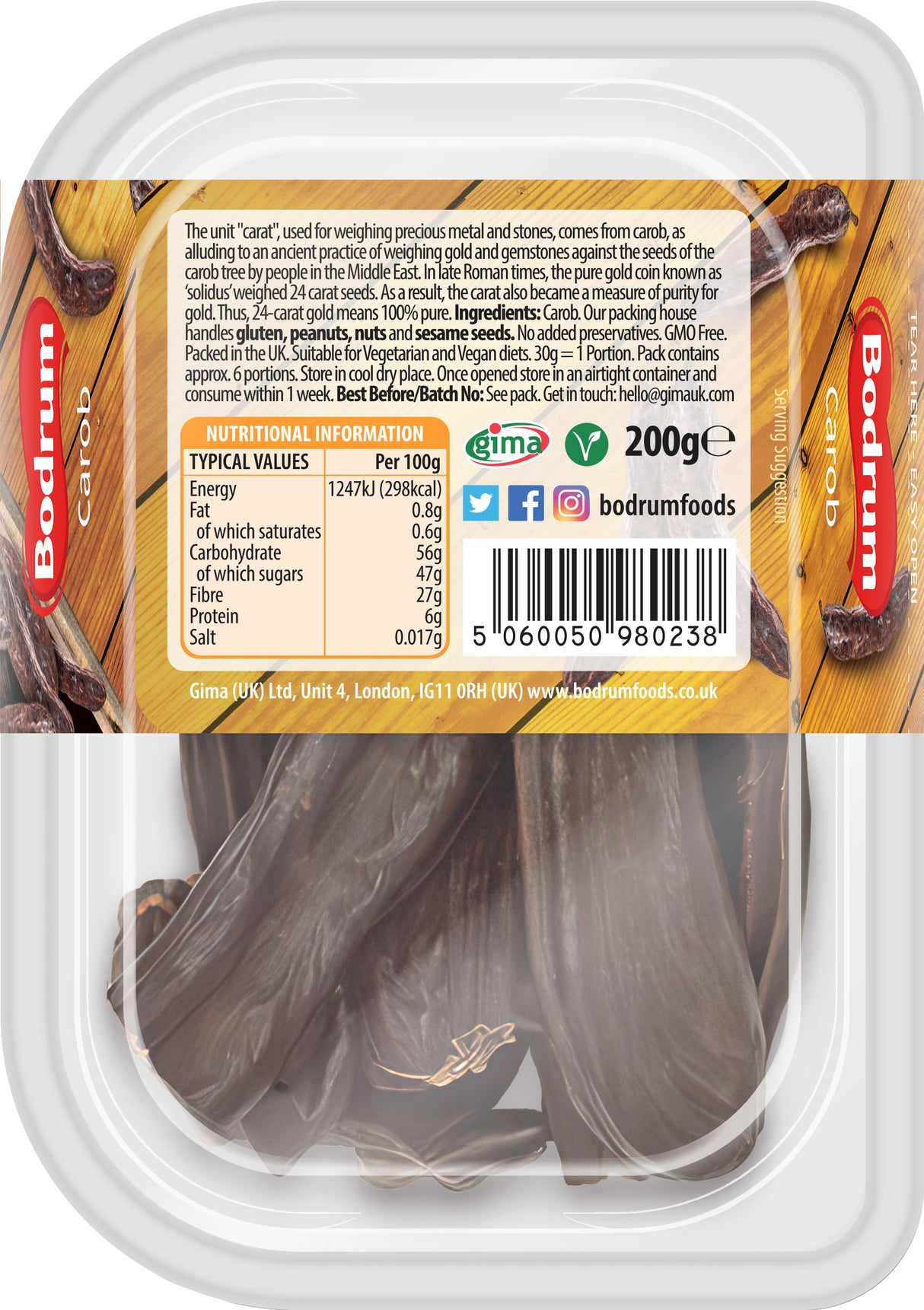 Bodrum Johannisbrot Carob 200g