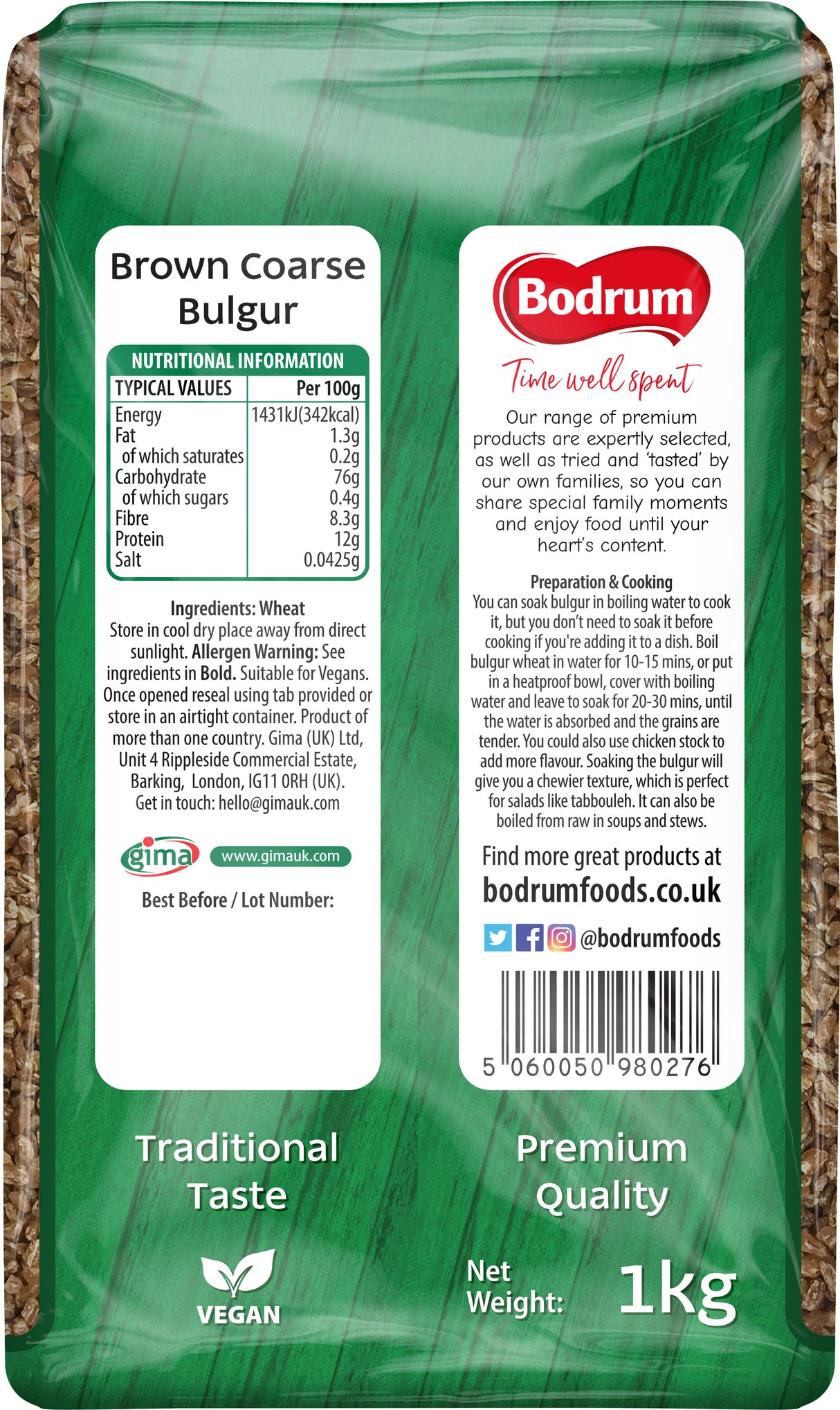 Bodrum Coarse Brown Bulgur 1kg