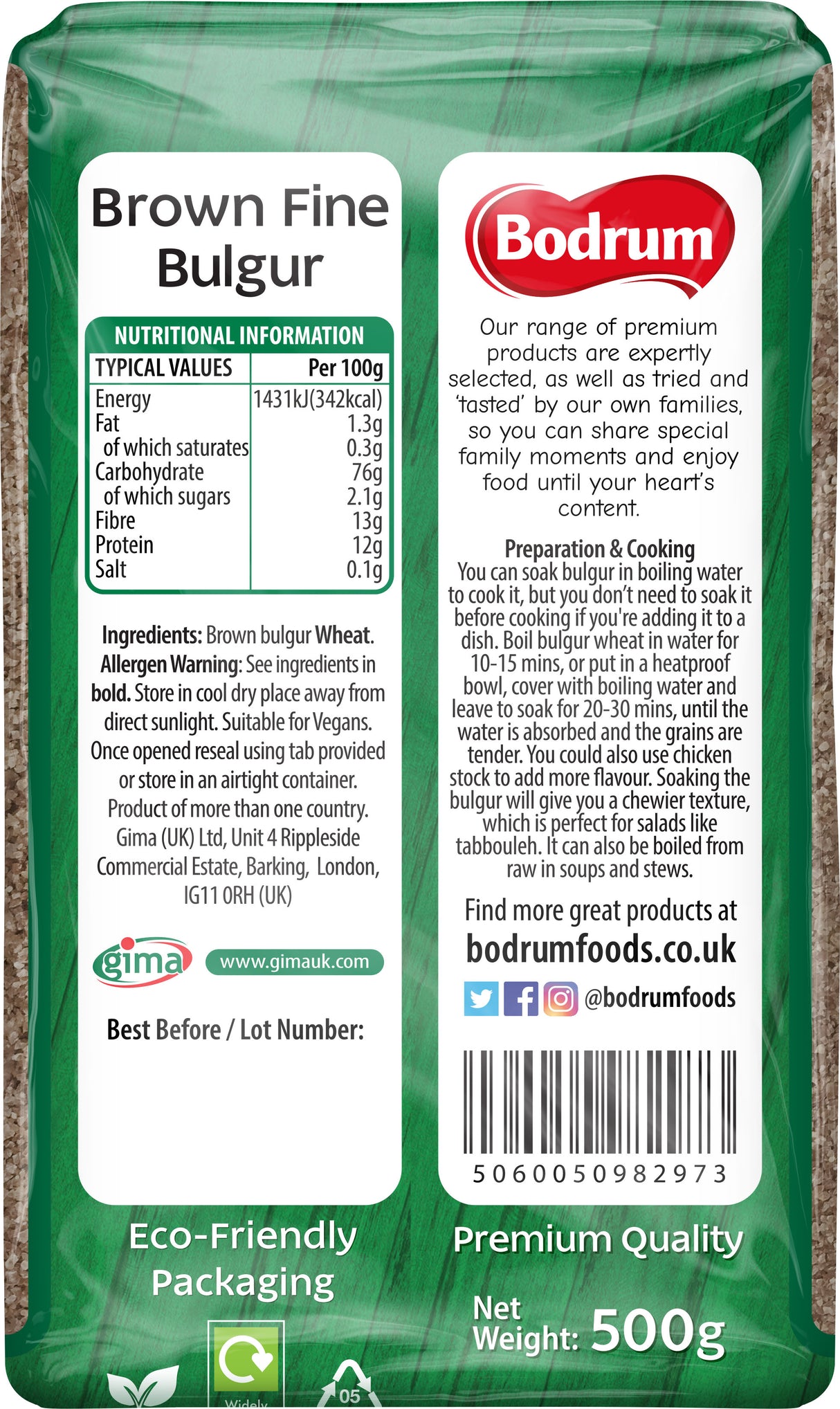 Bodrum Fine Brown Bulgur 500g