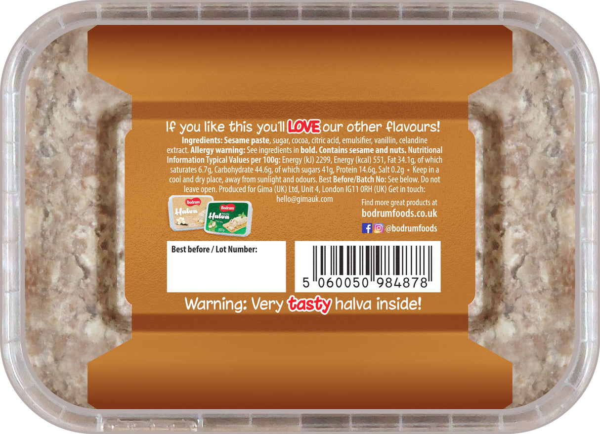 Bodrum Tahini Halva with Cocoa 350g