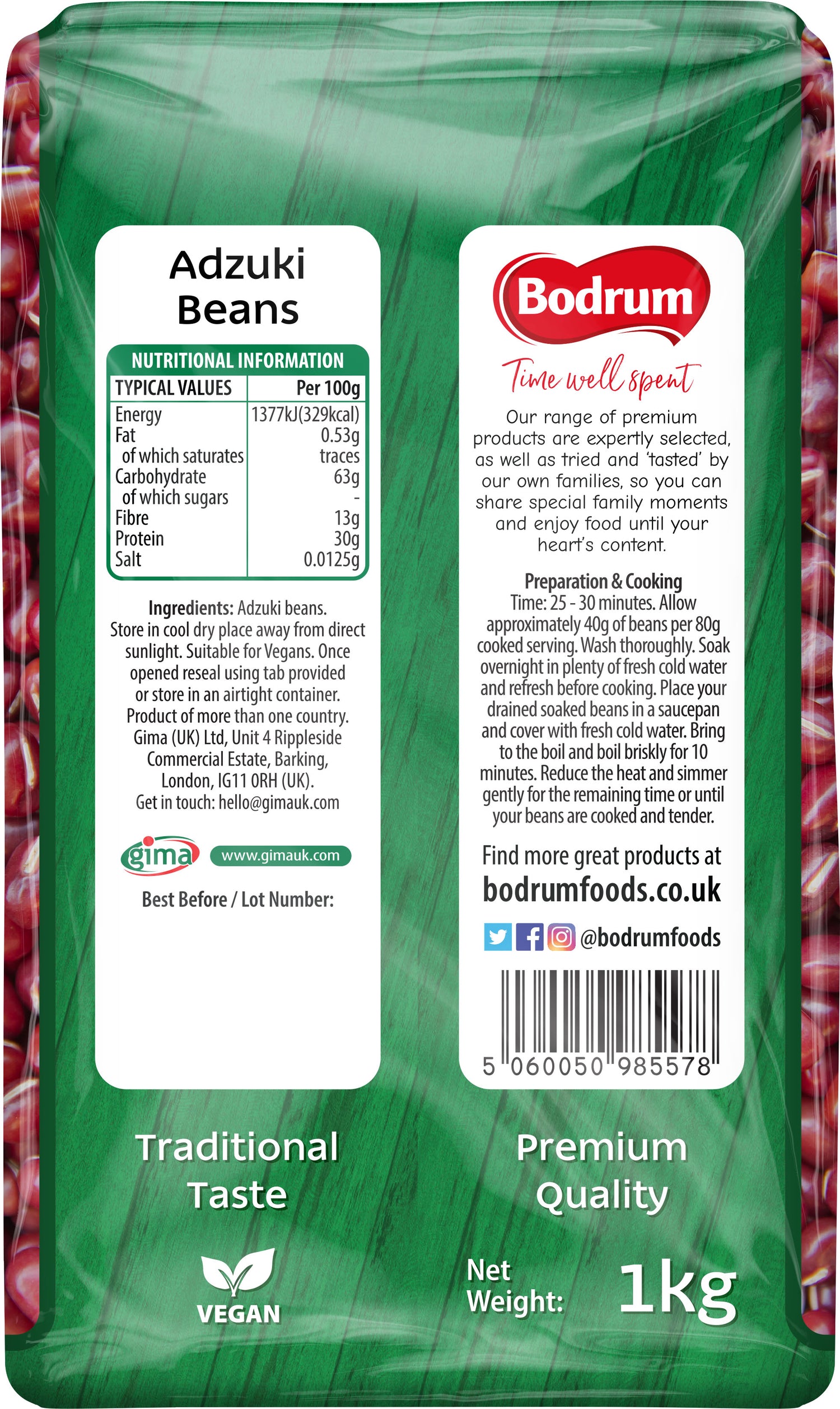 Bodrum Adzuki Beans 1kg