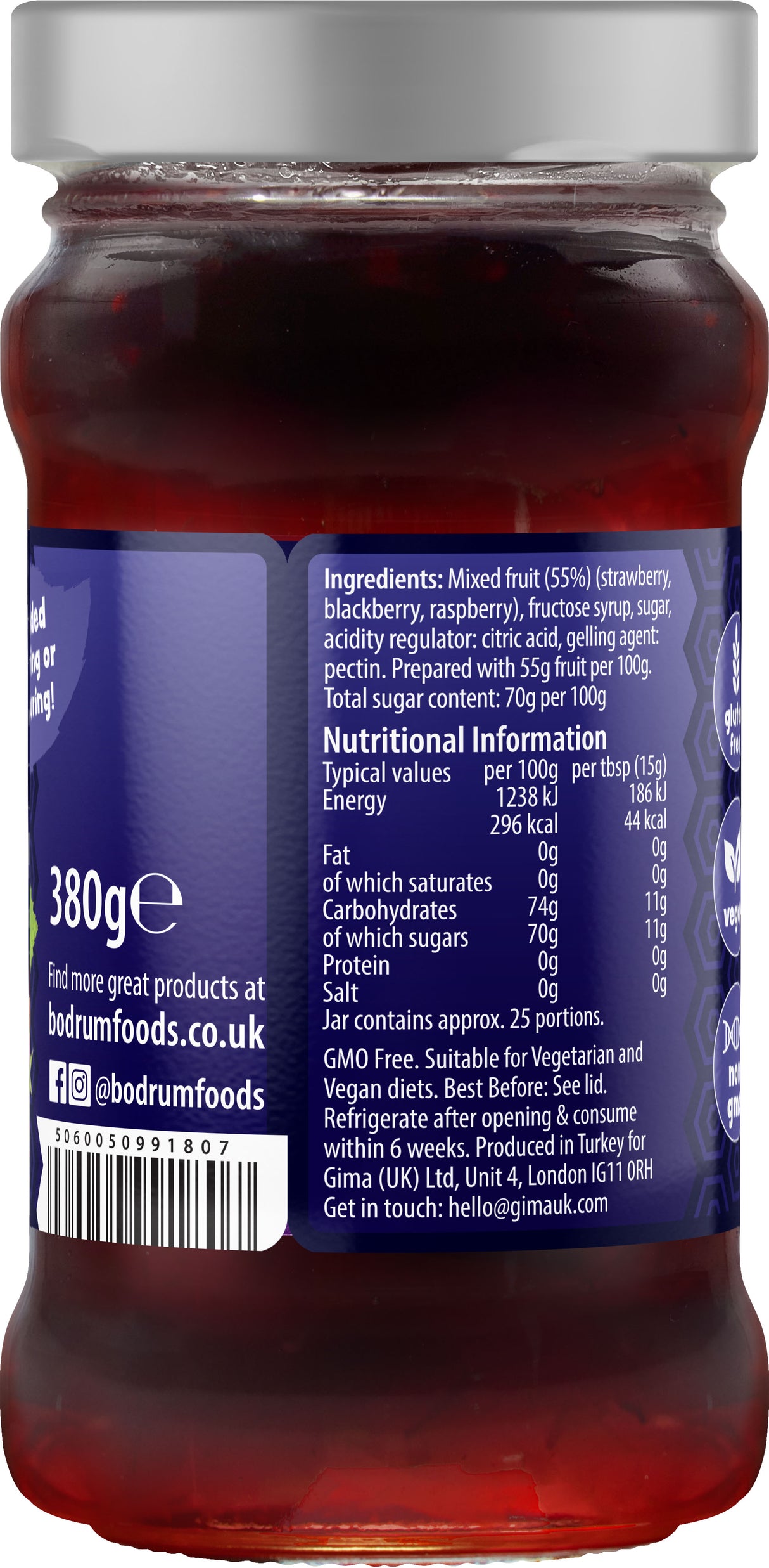 Bodrum Forest Fruits Jam 380g