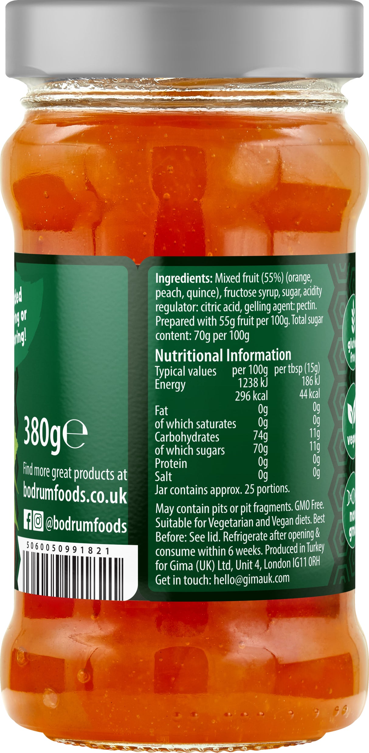 Bodrum Mixed Fruit Jam 380g