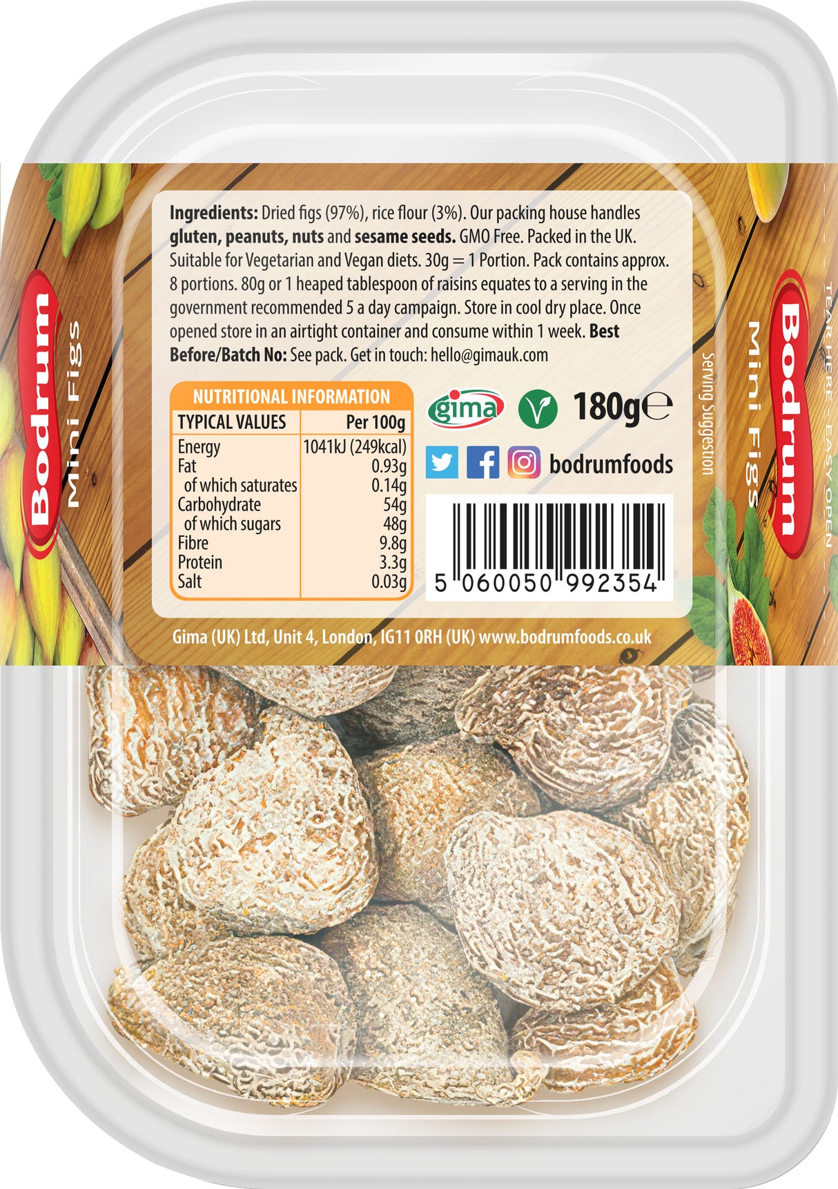 Bodrum Dried Mini Figs 180g