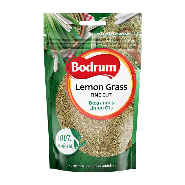Packaging of Bodrum Lemon Grass with green background