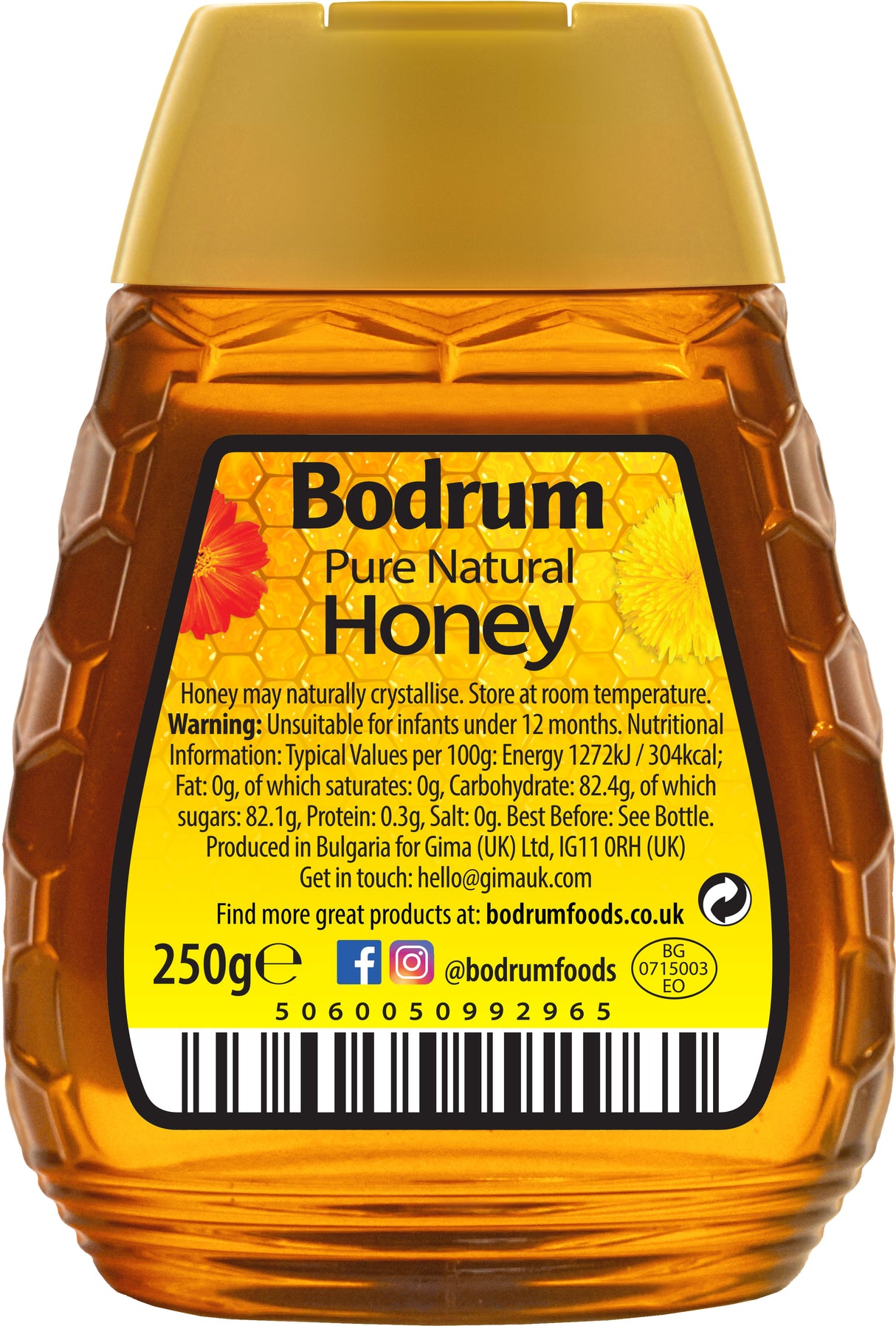 Bodrum Pure & Natural Squeezy Honey 250g
