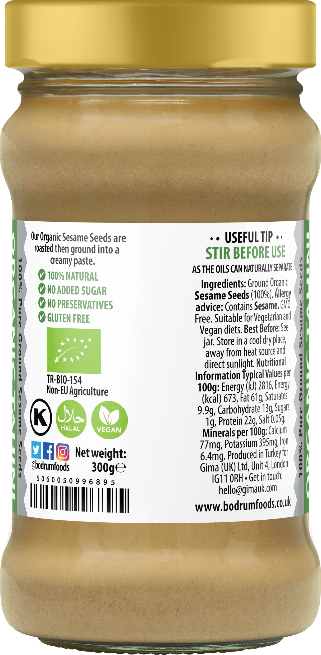 Bodrum Organic Tahini 300g