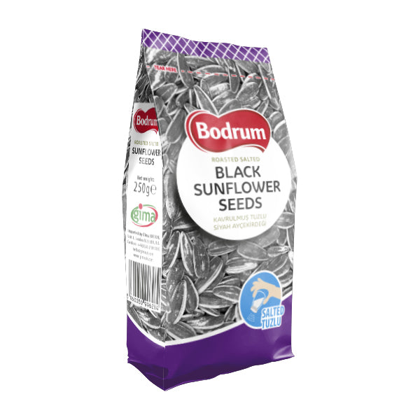 Bodrum Roasted Salted Black Sunflower Seeds 250g