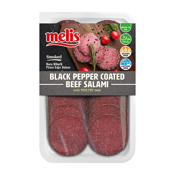 Melis Smoked Beef Salami with Black Pepper Coating 80g