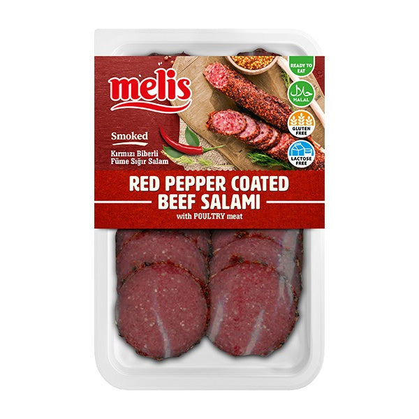 Melis Smoked Beef Salami with Red Pepper Coating 80g