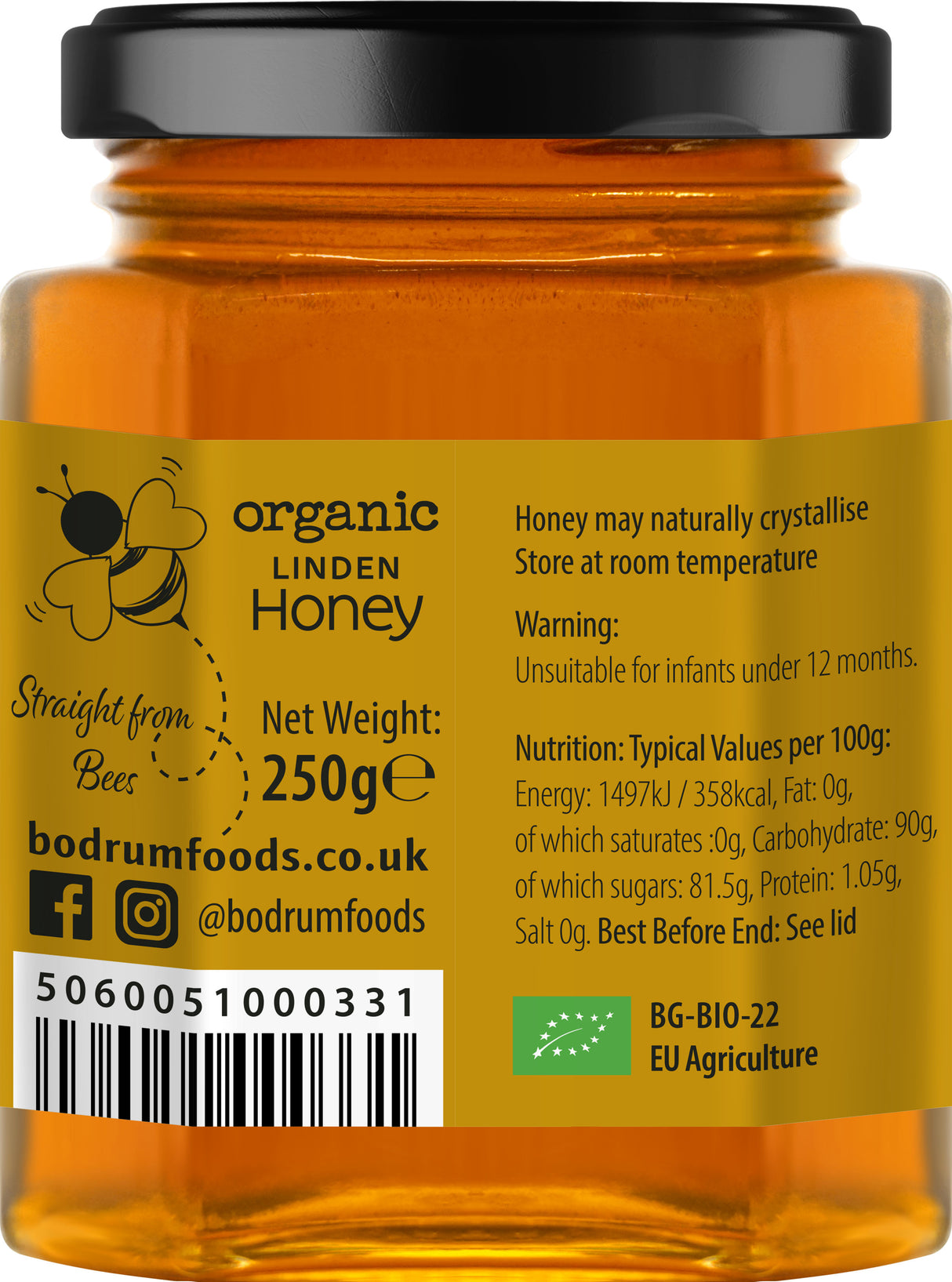 Bodrum Organic Linden Honey 250g