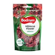 Packaged hibiscus flowers with Bodrum branding on a white background