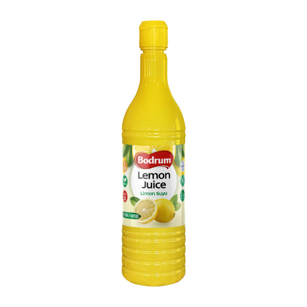 Bottle of Bodrum Lemon Juice on a white background