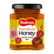 Jar of Bodrum Pure Natural Honey with floral design on label