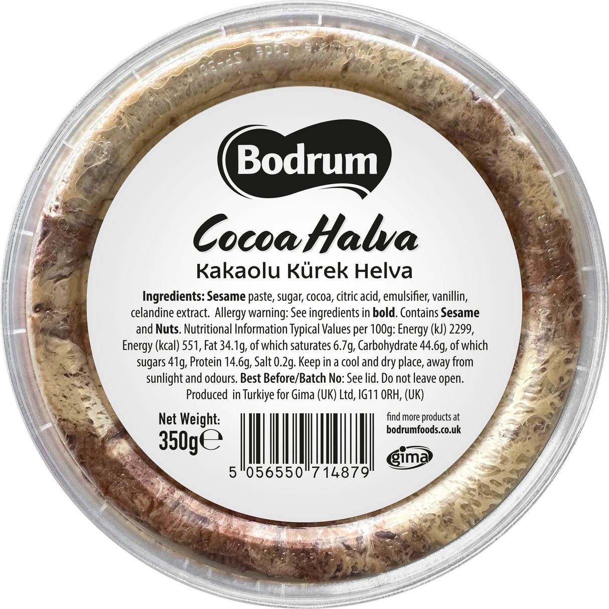 Bodrum Tahini Cocoa Kurek Halva 350g