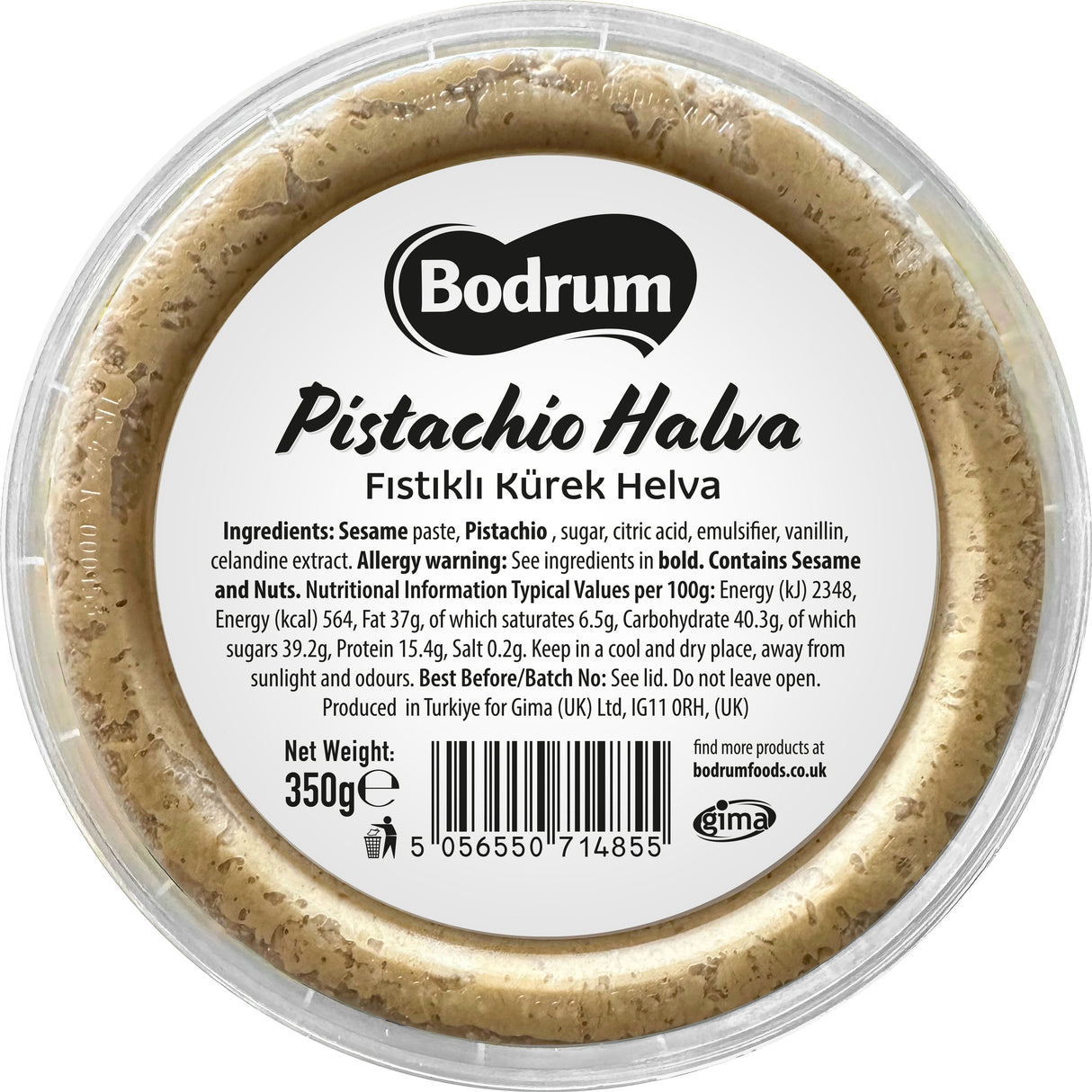 Bodrum Pistachio Kurek Halva 350g