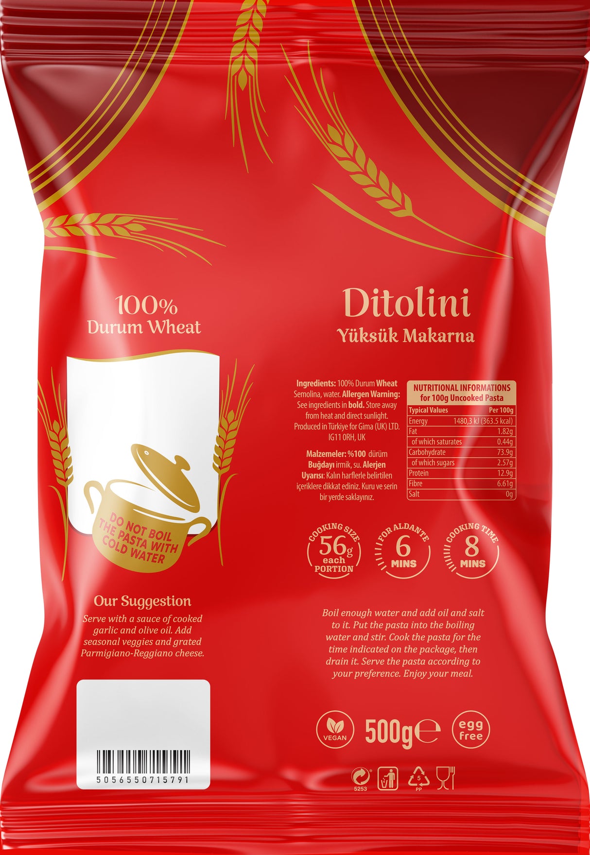 Bodrum Pasta Ditaloni 500g
