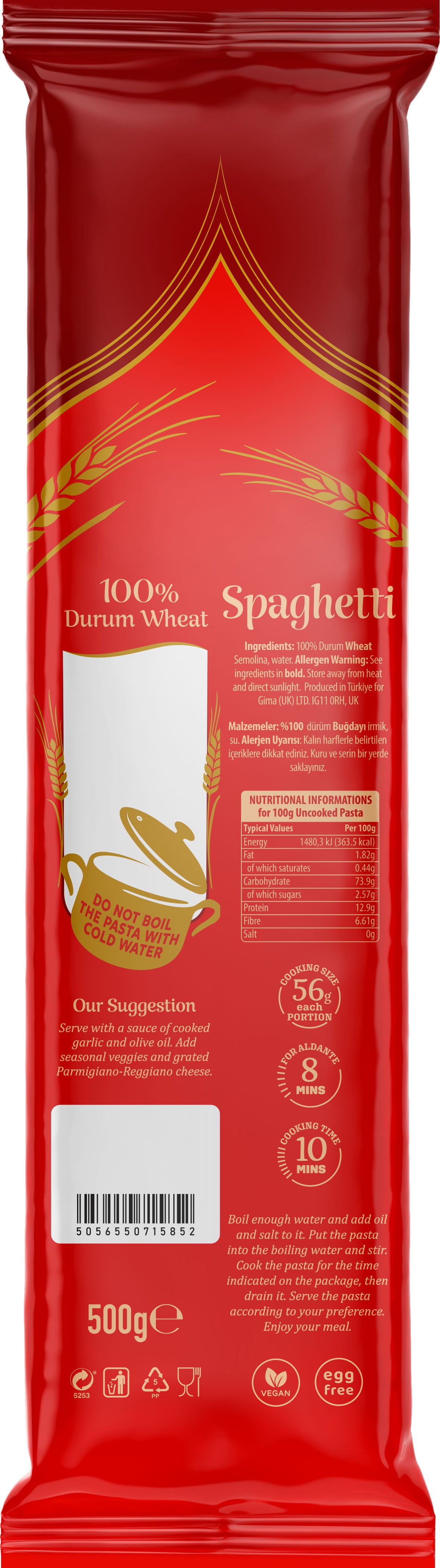 Bodrum Pasta Spaghetti 500g
