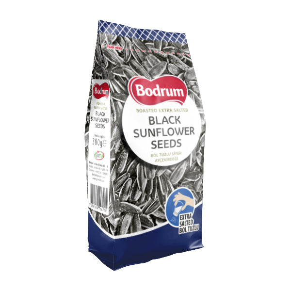 Bodrum Roasted Black Sunflower Seeds – Extra Salted 250g