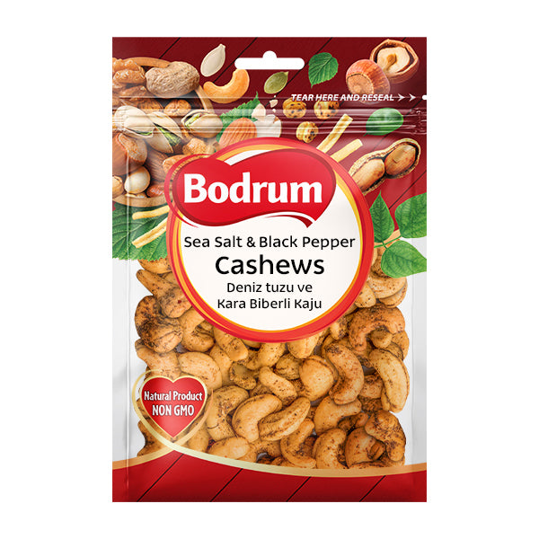 Bodrum Cashew Nuts Sea Salt & Black Pepper 150g