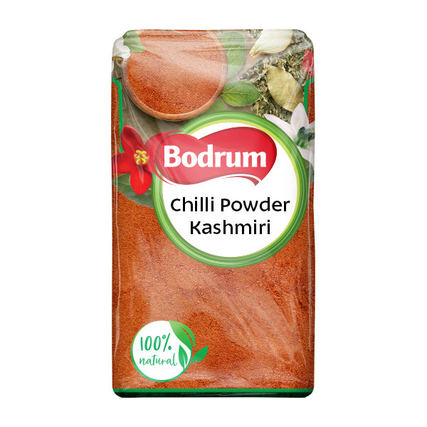 Bodrum Chilli Powder Kashmiri packaging on a white background