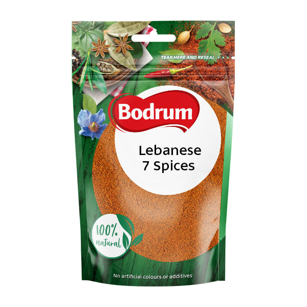 Packaging of Bodrum Lebanese 7 Spices on a white background