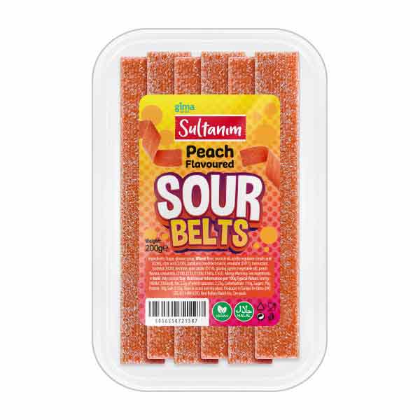 Sultanim Peach Flavoured Sour Belt 200g