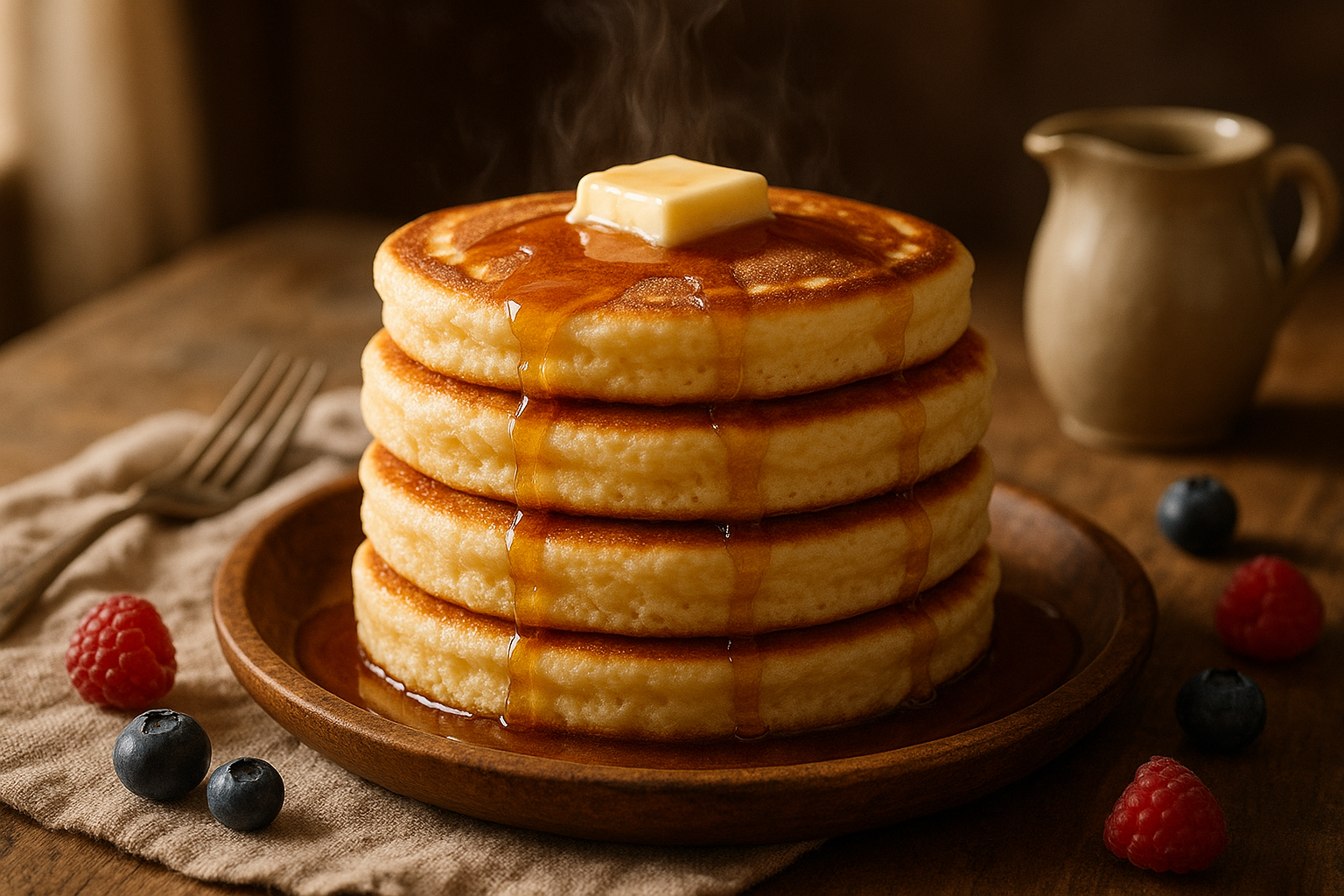 Fluffy Homemade Pancakes Recipe