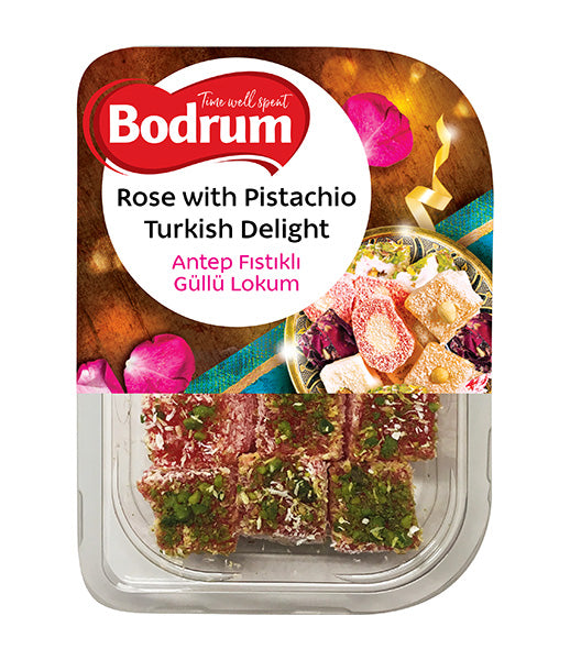 Bodrum Rose with Pistachio Turkish Delight 200g