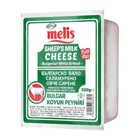 Melis sheep's milk cheese packaging on a white background