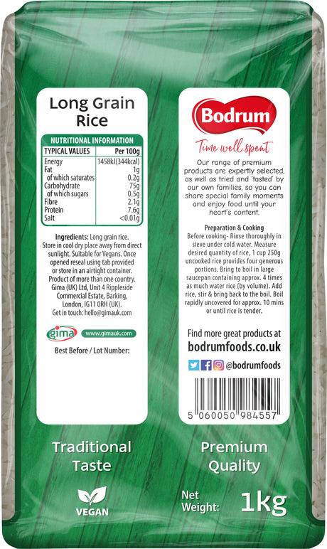 Bodrum Long Grain Rice 1kg