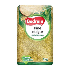 Bag of Bodrum Fine Bulgur on a white background