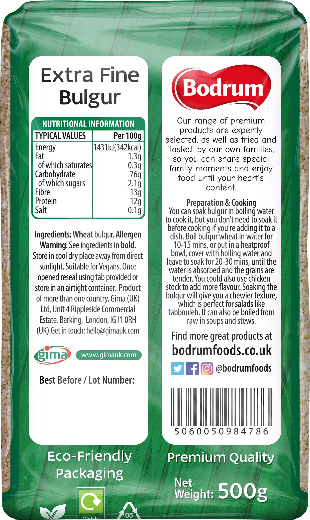 Bodrum Extra Fine Bulgur 500g