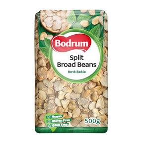 Pack of Bodrum Split Broad Beans on a white background