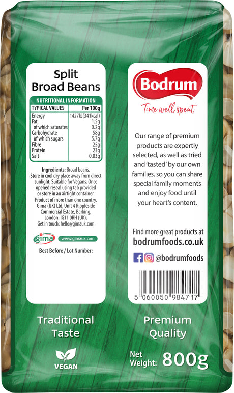 Bodrum Split Broad Beans 800g
