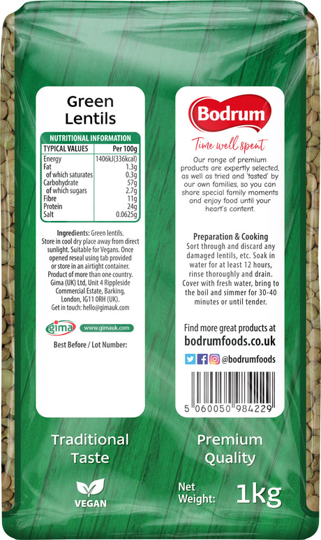 Bodrum Green Lentils 1kg