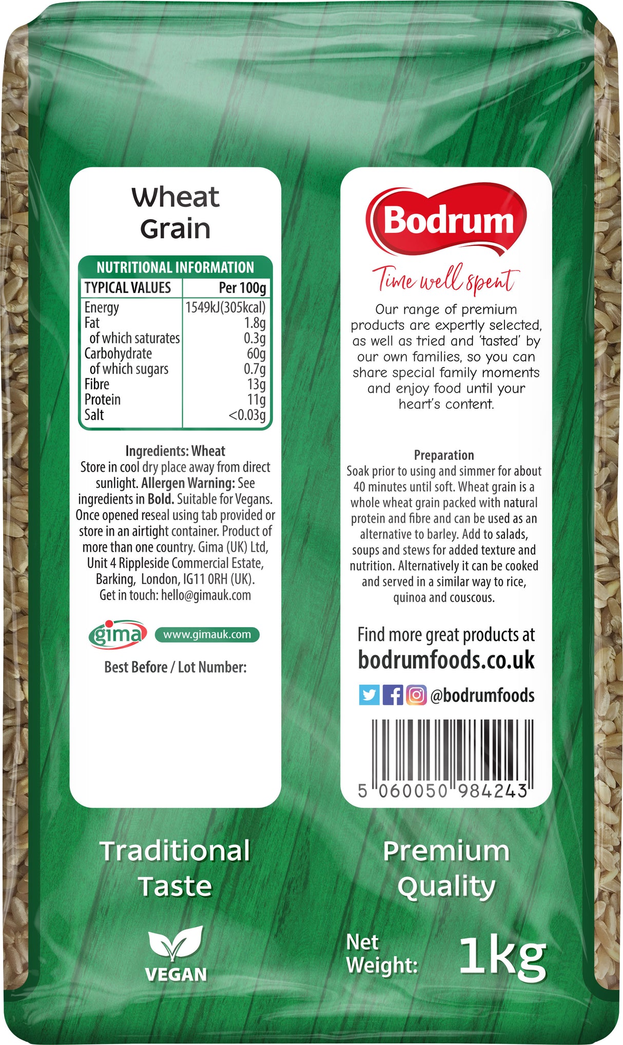 Bodrum Wheat Grains 1kg