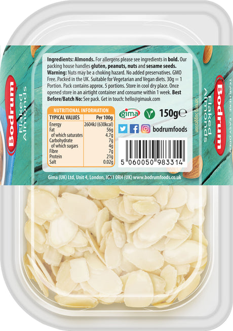 Bodrum Flaked Almonds 150g